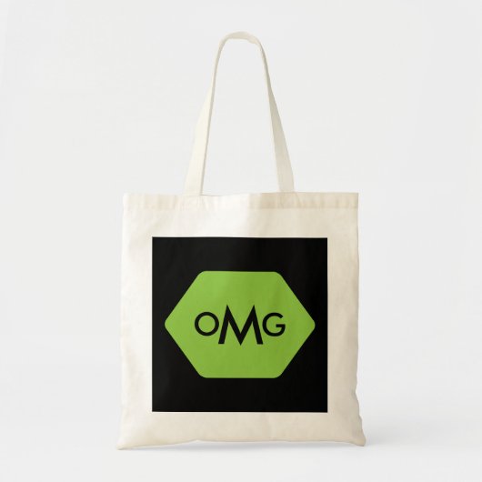 Aangepaste monogram zwart-groene tas met drie lett (Voorkant)