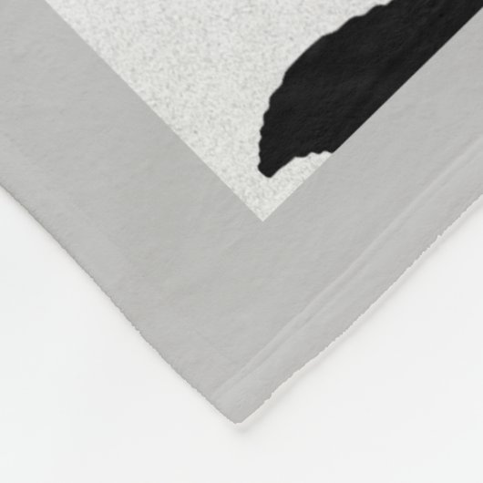 Aangepaste monogram zwarte en witte zebrastripes fleece deken (Hoek)