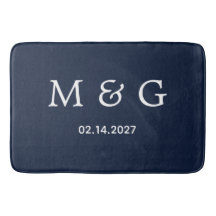 Aangepaste Monogramdatum Navy Blauwe Stijlvolle