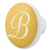 Aangepaste monogramletter Uw initiële ontwerperskl Keramische Knop (Rechts)