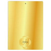 Aangepaste monogrammatisch Sjabloon Faux Gold Eleg Klembord (Achterkant)