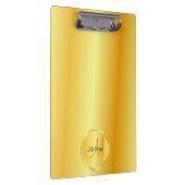 Aangepaste monogrammatisch Sjabloon Faux Gold Eleg Klembord (Rechts)