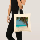 Aangepaste monogrammed Beach Bags Palm Trees Tote Bag (Voorkant (product))