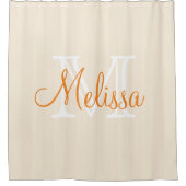 Aangepaste Monogrammed Douchegordijn - Naam Initia (Voorkant)