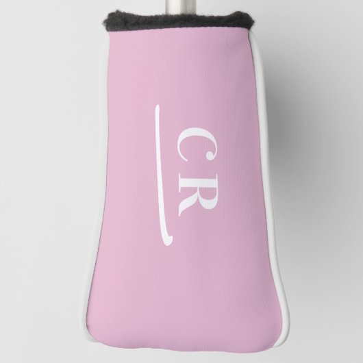 Aangepaste Monogrammed Golfer Modern Roze Elegant Golfheadcover (Draai 90)
