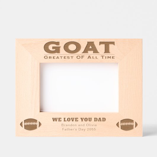 Aangepaste Monogrammed Greatest Football Dad Gegraveerde Lijstjes (Voorkant)