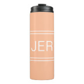 Aangepaste Monogrammed Initialen Drink Reizen Peac Thermosbeker (Voorkant)