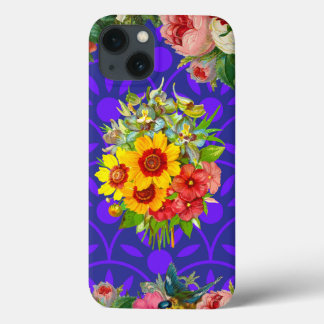 Aangepaste Monogrammed iPhone 13 Hoesje, Floral ho Case-Mate iPhone Case