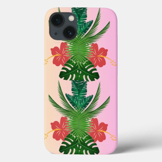 Aangepaste Monogrammed iPhone 13 Hoesje, Floral ho Case-Mate iPhone Case (Achterkant)