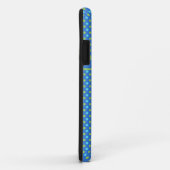 Aangepaste monogrammed iPhone 5s Case Blue Polka D (Achterkant/rechts)