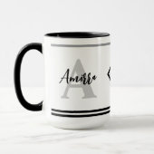 Aangepaste Monogrammed Mok met Naam & Initiaal Gif (Links)