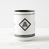 Aangepaste Monogrammed Mok met Naam & Initiaal Gif (Midden)