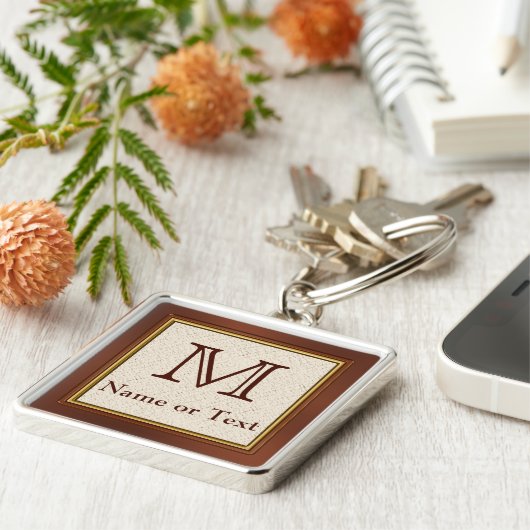 Aangepaste monogrammed Persoonlijke Keychains voor Sleutelhanger (Zijkant)