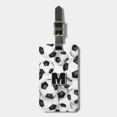 Aangepaste Monogrammed Soccer Player bagagelabels (Voorkant verticaal)