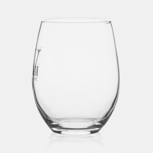 Aangepaste Monogrammed Vader van de Bruidegom Wijnglas Zonder Voet (Links)