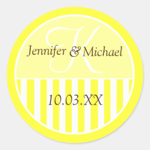 Aangepaste monogrammed Wedding Favor Labels