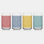 Aangepaste monogrammen bloemenpatroon blikvorm glas (Achterkant)