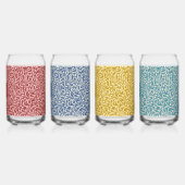 Aangepaste monogrammen bloemenpatroon blikvorm glas (Links)