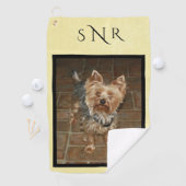 Aangepaste monogrammen foto van foto's of foto's v golfhanddoek (Insitu)