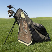 Aangepaste monogrammen foto van foto's of foto's v golfhanddoek (Groen)