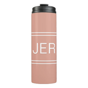 Aangepaste monogrammen Initialen Drinkware Girly P Thermosbeker