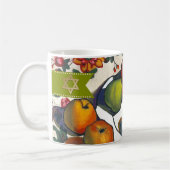 Aangepaste Monogrammen Joods Nieuwjaar Gift Koffiemok (Links)