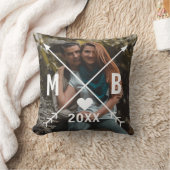 Aangepaste Monogrammen Liefde Hart Pijlen 2025 Kussen (Deken)