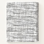 Aangepaste monogrammen minimalistisch grijs grunge notitieboek (Achterkant)