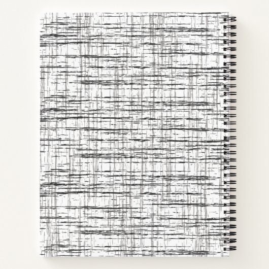 Aangepaste monogrammen minimalistisch grijs grunge notitieboek (Achterkant)