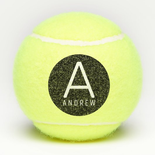 Aangepaste monogrammen Modern Design Custom Tennisballen (Achterkant)