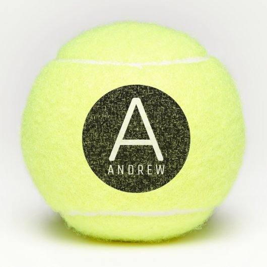 Aangepaste monogrammen Modern Design Custom Tennisballen (Voorkant)