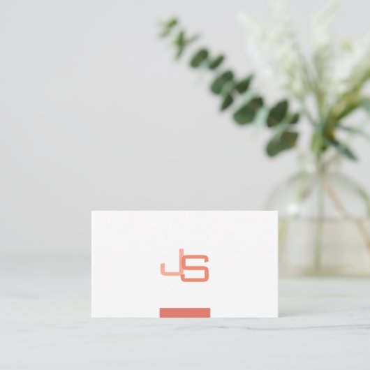 Aangepaste monogrammen Moderne Elegant Sjabloon Visitekaartje (Staand voorkant)