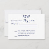 Aangepaste monogrammen Nautical Wedding RSVP Kaart (Voorkant)