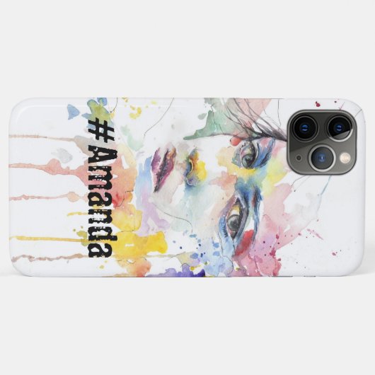 Aangepaste monogrammen schattige kleuren voor het  Case-Mate iPhone case (Achterkant (horizontaal))