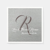 Aangepaste monogrammen-servet servetten (Voorkant)