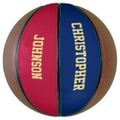 Aangepaste monogrammen Team Club School Player Naa Basketbal (Verticaal)