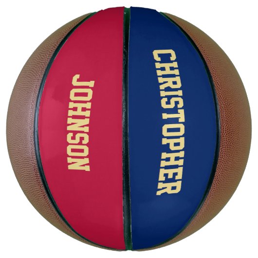 Aangepaste monogrammen Team Club School Player Naa Basketbal (Verticaal)