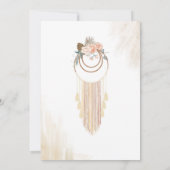 Aangepaste monogrammen Terracotta Rustic Boho Wedd Kaart (Achterkant)