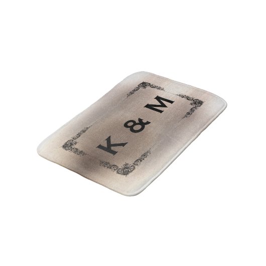 Aangepaste monogrammen wervelkolom badmat (Gekanteld)