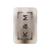 Aangepaste monogrammen wervelkolom badmat (Voorkant Verticaal)