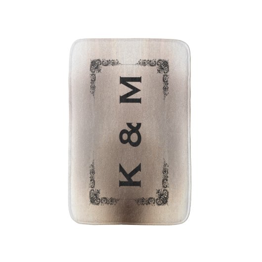 Aangepaste monogrammen wervelkolom badmat (Voorkant Verticaal)