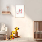 Aangepaste monogramnaam afdrukken | Chique 8 "x10" Poster