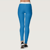 Aangepaste Monogramnaam Klasse Oceaanblauwe Parelw Leggings (Achterkant)