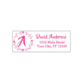 Aangepaste monogramnaam professioneel retouradres zelfinktende stempel (Design)
