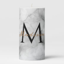 Aangepaste monogramnaam Realistisch marmerontwerp