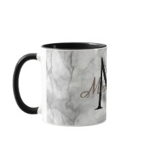 Aangepaste monogramnaam realistisch ontwerp in wit