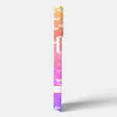 Aangepaste monogramnaam Regenboog Hart Bokeh Kunst Case-Mate iPhone Case (Achterkant / Rechts)