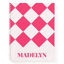 Aangepaste monogramnaam Roze & Witte Geometrisch