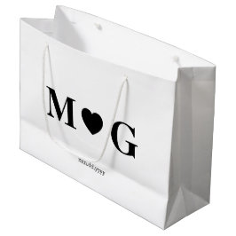 Aangepaste monogramzak voor koppels grote cadeauta groot cadeauzakje