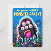 Aangepaste Monster Halloween Party-uitnodiging - B (Voorkant)